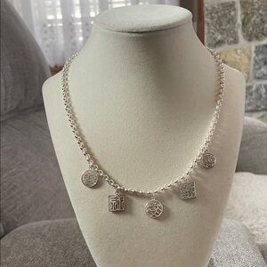 Elegant Silver Charm Necklace